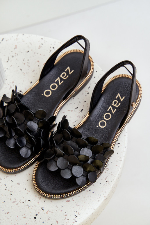 Sandali da donna con tacchi larghi Zazoo 40425 colore nero Sandali da donna con tacchi larghi Zazoo 40425 colore nero