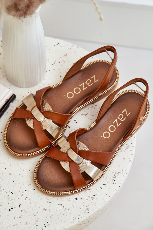 Zazoo 40382 Sandali da donna Pelle colore marrone Zazoo 40382 Sandali da donna Pelle colore marrone