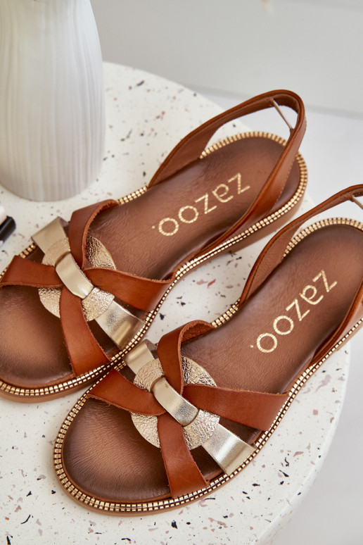 Zazoo 40382 Sandali da donna Pelle colore marrone Zazoo 40382 Sandali da donna Pelle colore marrone