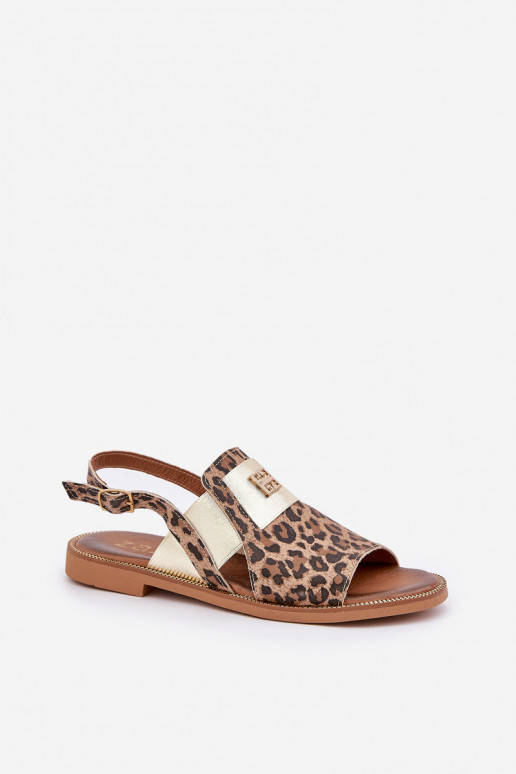 Zazoo 40385 Femminile Sandali da donna con motivi di pelliccia di leopardo colore marrone Zazoo 40385 Femminile Sandali da donna con motivi di pelliccia di leopardo colore marrone