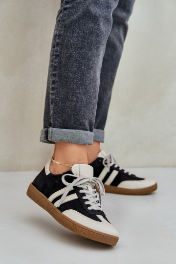 Zazoo N1068 Pelle Basso Scarpe modello sneakers Femminile colore nero