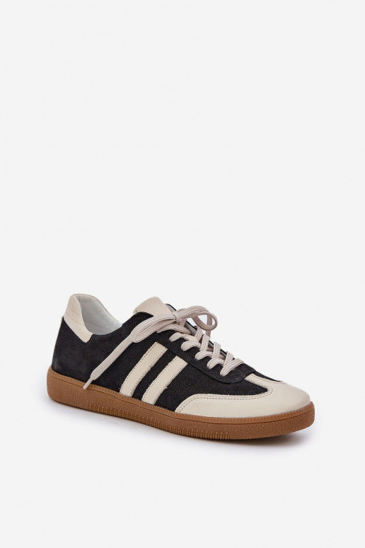 Zazoo N1068 Pelle Basso Scarpe modello sneakers Femminile colore nero Zazoo N1068 Pelle Basso Scarpe modello sneakers Femminile colore nero