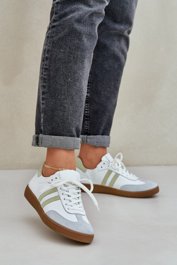 Scarpe sportive in pelle bassa Zazoo N1068 color bianco 2
