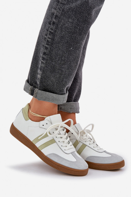 Zazoo N1068 Pelle Basso Scarpe modello sneakers Femminile Colore bianco Zazoo N1068 Pelle Basso Scarpe modello sneakers Femminile Colore bianco