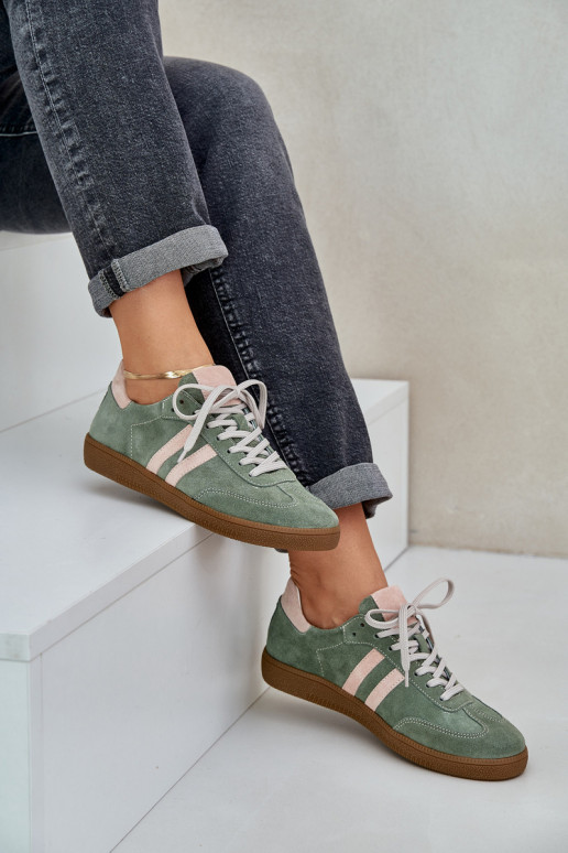 Zazoo N1068 dalla pelle scamosciata Basso Scarpe modello sneakers Femminile colore verde Zazoo N1068 dalla pelle scamosciata Basso Scarpe modello sneakers Femminile colore verde
