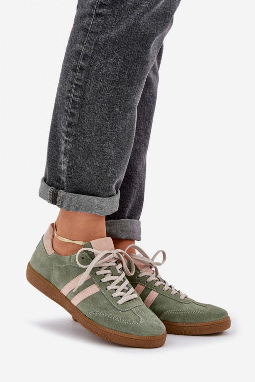 Zazoo N1068 dalla pelle scamosciata Basso Scarpe modello sneakers Femminile colore verde Zazoo N1068 dalla pelle scamosciata Basso Scarpe modello sneakers Femminile colore verde