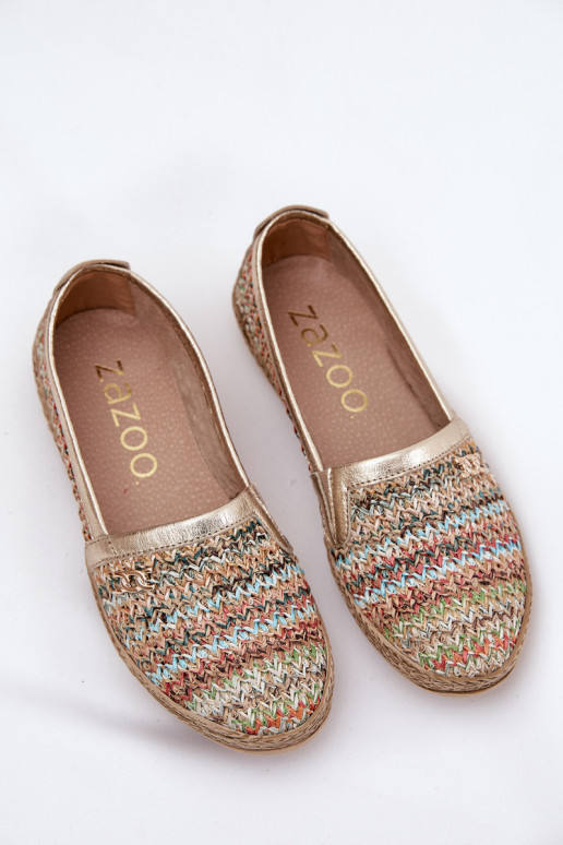 Stile elegante Espadrillas in pelle Con treccia Zazoo 10178 Colori differenti