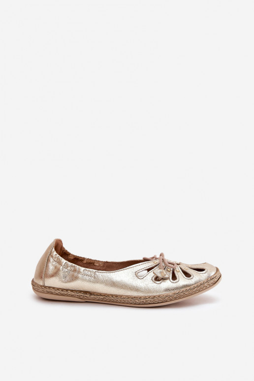 isoscele BallerineAbilitatoturalnej Skóry Zazoo 10179 colore dorato isoscele BallerineAbilitatoturalnej Skóry Zazoo 10179 colore dorato