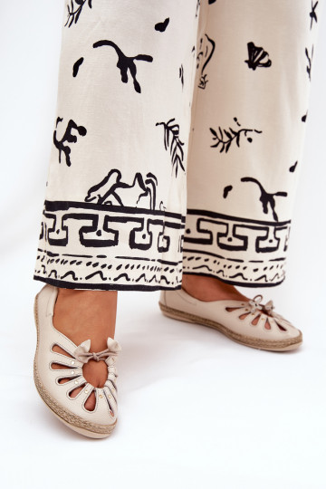 isoscele BallerineAbilitatoturalnej Skóry Zazoo 10179 beige