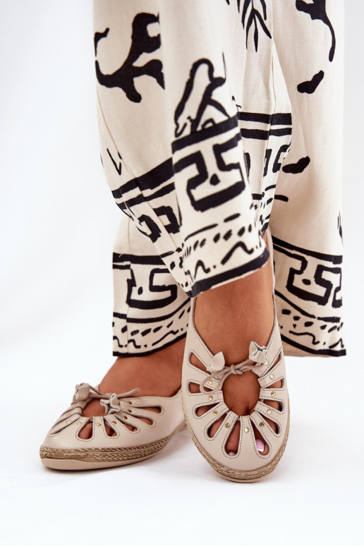 isoscele BallerineAbilitatoturalnej Skóry Zazoo 10179 beige isoscele BallerineAbilitatoturalnej Skóry Zazoo 10179 beige