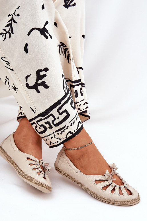 isoscele BallerineAbilitatoturalnej Skóry Zazoo 10179 beige isoscele BallerineAbilitatoturalnej Skóry Zazoo 10179 beige