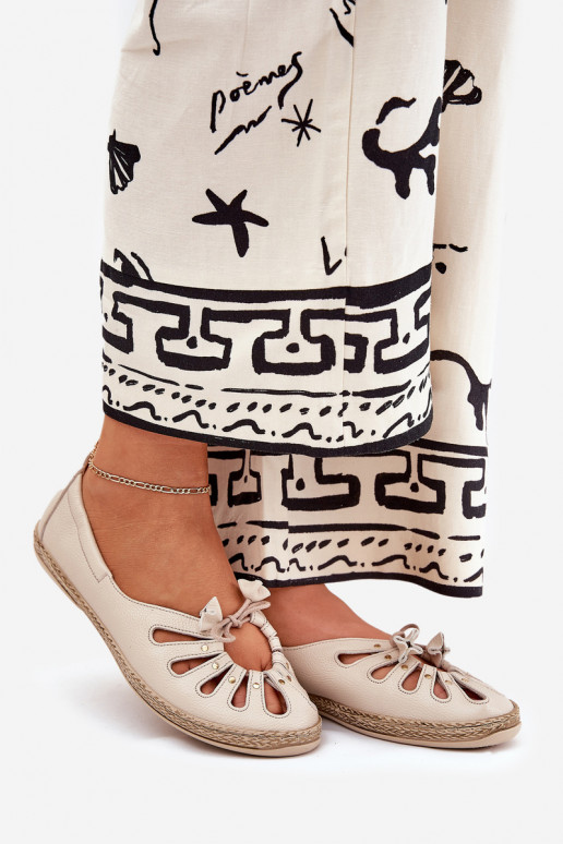 isoscele BallerineAbilitatoturalnej Skóry Zazoo 10179 beige isoscele BallerineAbilitatoturalnej Skóry Zazoo 10179 beige