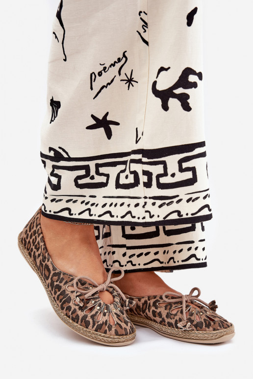 isoscele BallerineAbilitatoturalnej Skóry con motivi di pelliccia di leopardo Zazoo 10179 colore marrone isoscele BallerineAbilitatoturalnej Skóry con motivi di pelliccia di leopardo Zazoo 10179 colore marrone