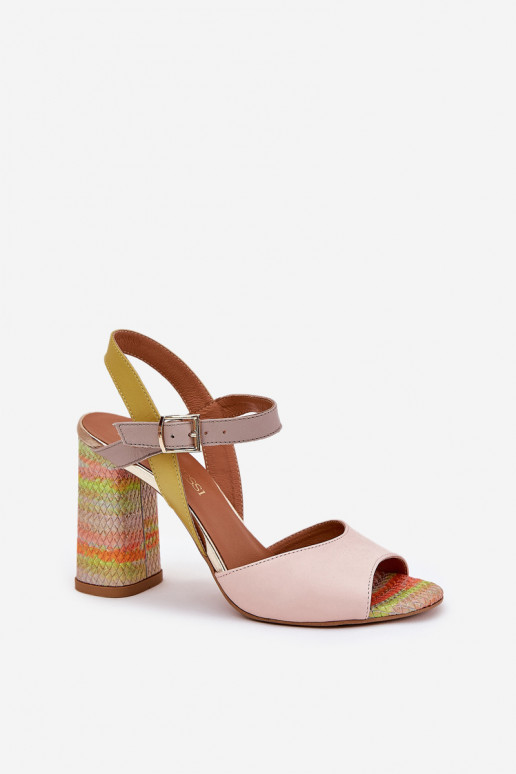 Pelle Stile elegante sandali con i tacchi Laura Messi 2136 Colori differenti