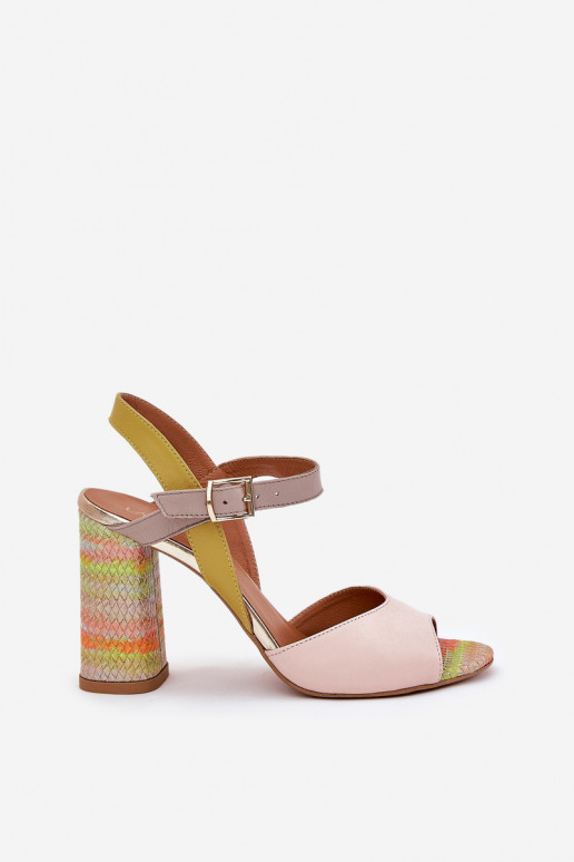 Pelle Stile elegante sandali con i tacchi Laura Messi 2136 Colori differenti