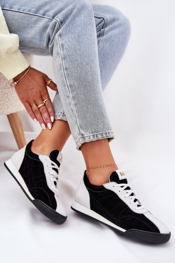 Pelle scarpe da ginnastica Femminile Laura Messi 2935 colore nero