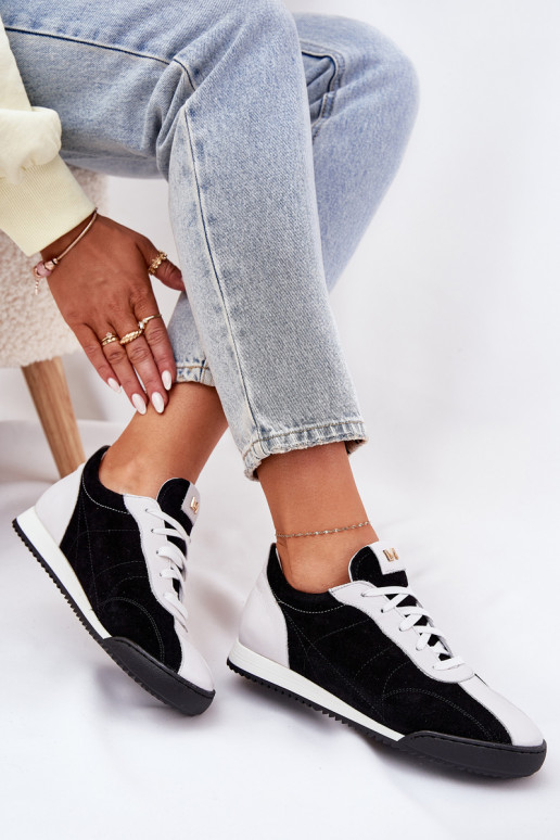 Pelle scarpe da ginnastica Femminile Laura Messi 2935 colore nero Pelle scarpe da ginnastica Femminile Laura Messi 2935 colore nero