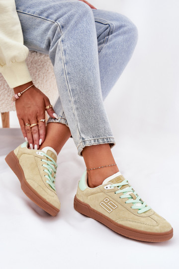 Sneakers in camoscio da donna D.Franklin DFSH387005 lime