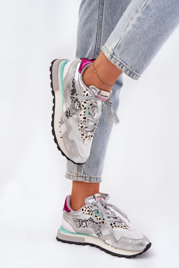 Scarpe modello sneakers scarpe da ginnastica Femminile D.Franklin DFSH378006 color argento