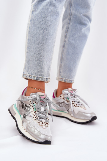 Scarpe modello sneakers scarpe da ginnastica Femminile D.Franklin DFSH378006 color argento 2