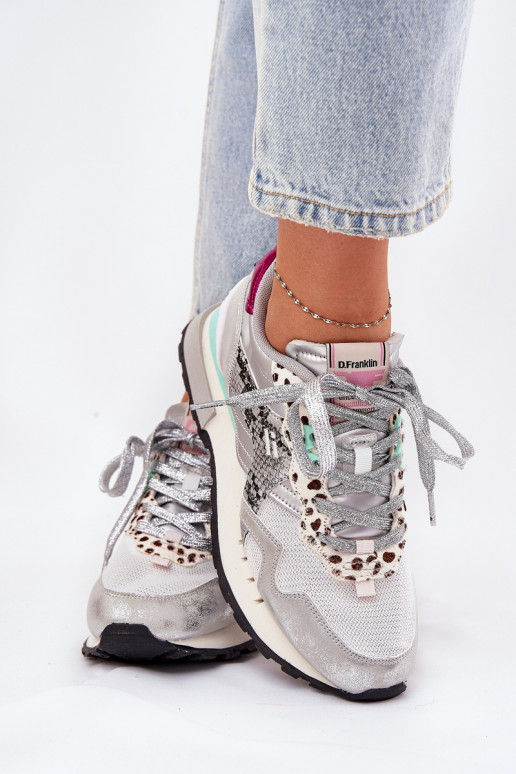 Scarpe modello sneakers scarpe da ginnastica Femminile D.Franklin DFSH378006 color argento Scarpe modello sneakers scarpe da ginnastica Femminile D.Franklin DFSH378006 color argento