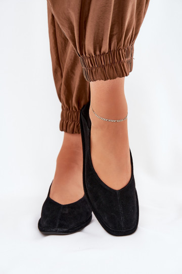 Ballerine in camoscio da donna Big Star RR274080 nere 2