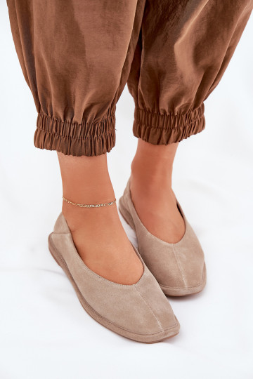 Ballerine in camoscio da donna Big Star RR274082 sabbia