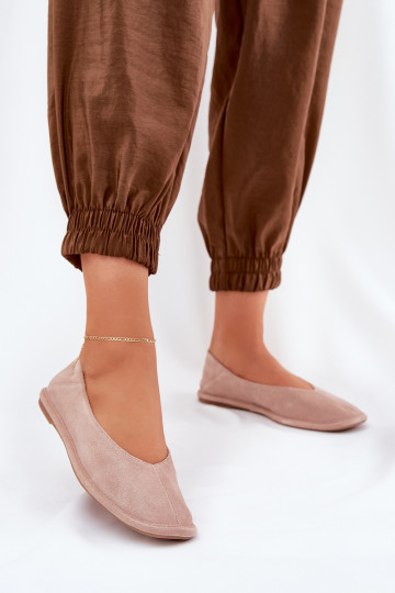 Ballerine in camoscio da donna Big Star RR274081 rosa