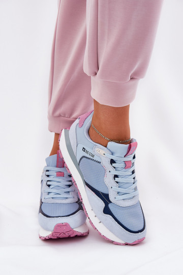 dalla pelle scamosciata  scarpe da ginnastica Femminile Big Star RR274236 HI-POLY SYSTEM colore blu 2