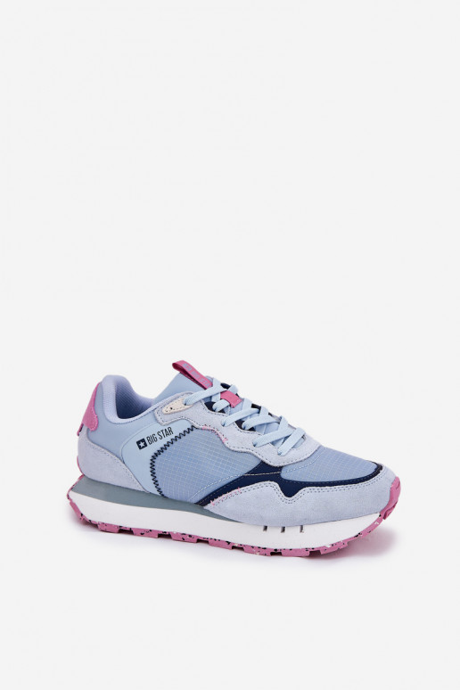 dalla pelle scamosciata  scarpe da ginnastica Femminile Big Star RR274236 HI-POLY SYSTEM colore blu