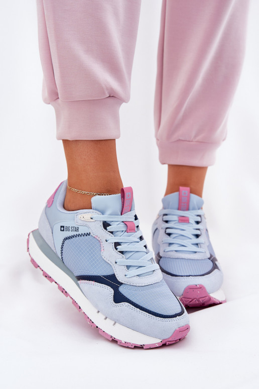 dalla pelle scamosciata  scarpe da ginnastica Femminile Big Star RR274236 HI-POLY SYSTEM colore blu