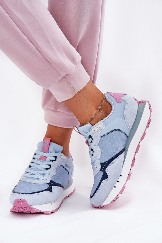 dalla pelle scamosciata  scarpe da ginnastica Femminile Big Star RR274236 HI-POLY SYSTEM colore blu