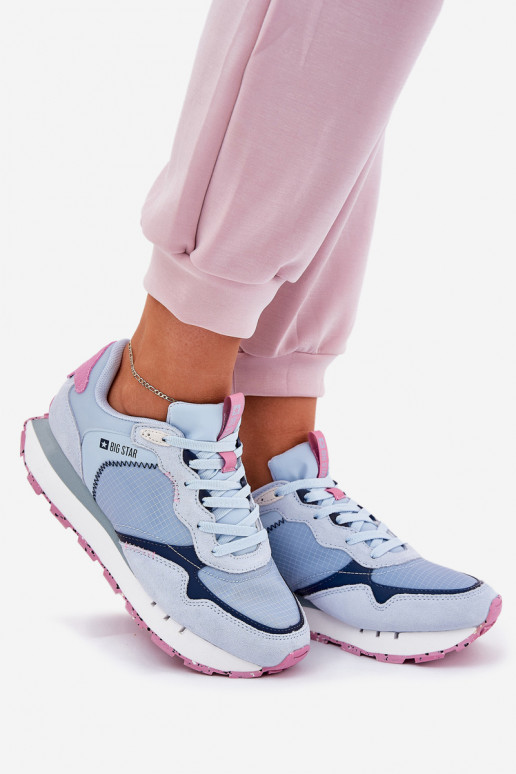 dalla pelle scamosciata  scarpe da ginnastica Femminile Big Star RR274236 HI-POLY SYSTEM colore blu