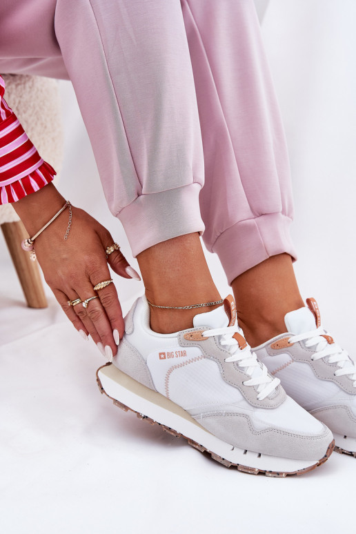 dalla pelle scamosciata  scarpe da ginnastica Femminile Big Star RR274235 HI-POLY SYSTEM beige dalla pelle scamosciata  scarpe da ginnastica Femminile Big Star RR274235 HI-POLY SYSTEM beige