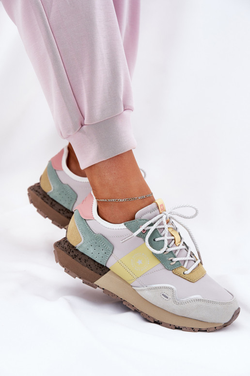 dalla pelle scamosciata Scarpe modello sneakers Femminile Big Star RR274244 HI-POLY SYSTEM grigio-colore giallo dalla pelle scamosciata Scarpe modello sneakers Femminile Big Star RR274244 HI-POLY SYSTEM grigio-colore giallo