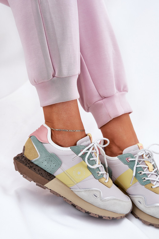 dalla pelle scamosciata Scarpe modello sneakers Femminile Big Star RR274244 HI-POLY SYSTEM grigio-colore giallo dalla pelle scamosciata Scarpe modello sneakers Femminile Big Star RR274244 HI-POLY SYSTEM grigio-colore giallo