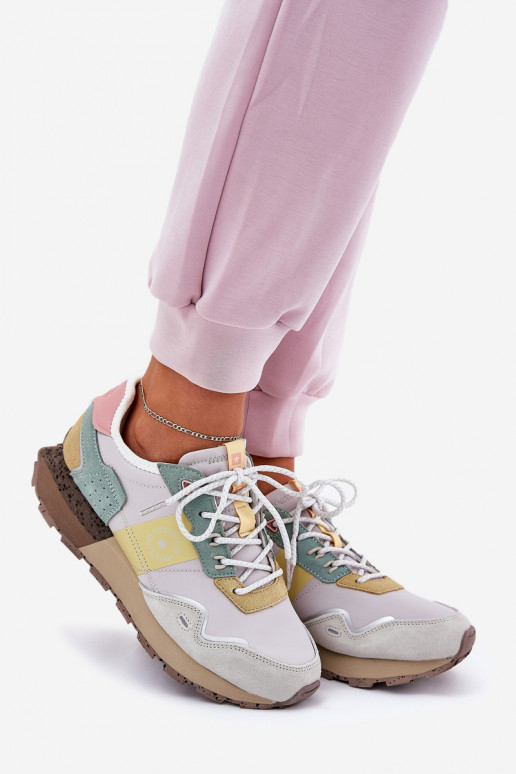 dalla pelle scamosciata Scarpe modello sneakers Femminile Big Star RR274244 HI-POLY SYSTEM grigio-colore giallo dalla pelle scamosciata Scarpe modello sneakers Femminile Big Star RR274244 HI-POLY SYSTEM grigio-colore giallo