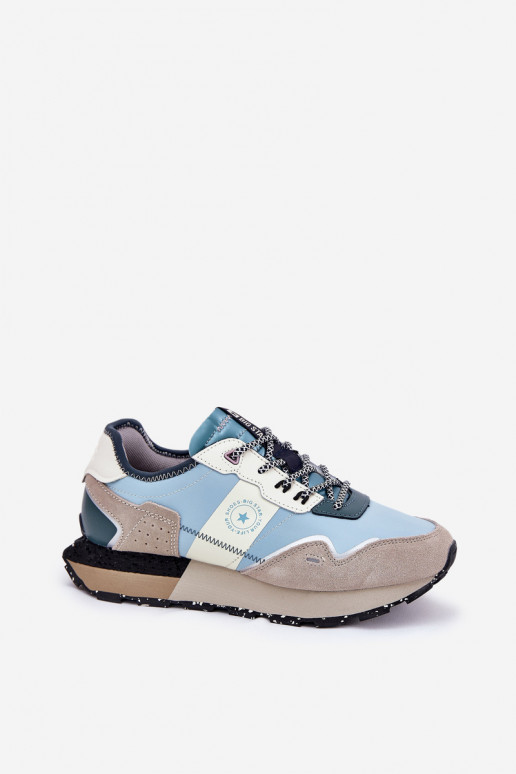 dalla pelle scamosciata Scarpe modello sneakers Femminile Big Star RR274245 HI-POLY SYSTEM grigio-colore blu dalla pelle scamosciata Scarpe modello sneakers Femminile Big Star RR274245 HI-POLY SYSTEM grigio-colore blu