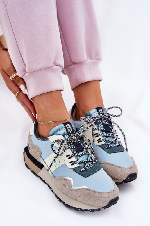 dalla pelle scamosciata Scarpe modello sneakers Femminile Big Star RR274245 HI-POLY SYSTEM grigio-colore blu dalla pelle scamosciata Scarpe modello sneakers Femminile Big Star RR274245 HI-POLY SYSTEM grigio-colore blu