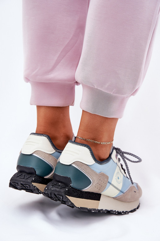 dalla pelle scamosciata Scarpe modello sneakers Femminile Big Star RR274245 HI-POLY SYSTEM grigio-colore blu dalla pelle scamosciata Scarpe modello sneakers Femminile Big Star RR274245 HI-POLY SYSTEM grigio-colore blu