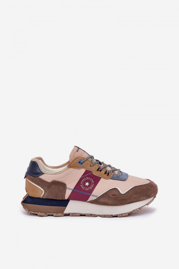Scarpe sportive in camoscio da uomo con piattaforma Big Star RR174475 Hi-Poly System color sabbia 2