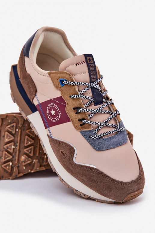 dalla pelle scamosciata Scarpe modello sneakers Deveschio con una piattaforma Big Star RR174475 Hi-Poly System beige dalla pelle scamosciata Scarpe modello sneakers Deveschio con una piattaforma Big Star RR174475 Hi-Poly System beige