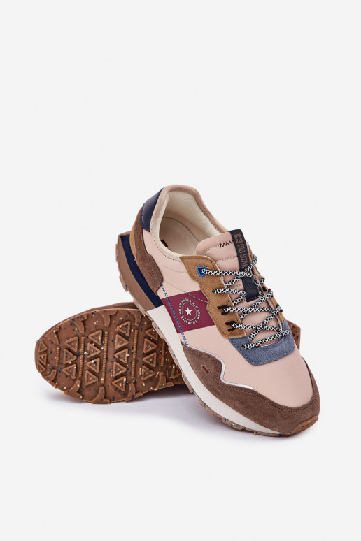 dalla pelle scamosciata Scarpe modello sneakers Deveschio con una piattaforma Big Star RR174475 Hi-Poly System beige dalla pelle scamosciata Scarpe modello sneakers Deveschio con una piattaforma Big Star RR174475 Hi-Poly System beige