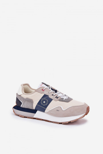 Scarpe sportive in camoscio da uomo con piattaforma Big Star RR174471 Hi-Poly System color grigio