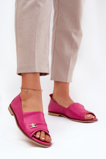 Ballerine eleganti in pelle aperte Zazoo 1865 color rosa