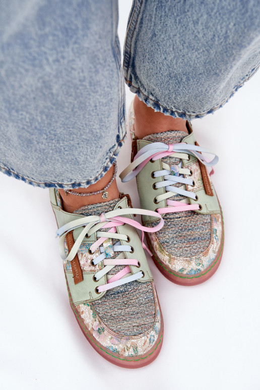 Pelle scarpe Femminile Deveciejka 06791-09 verde chiaro Pelle scarpe Femminile Deveciejka 06791-09 verde chiaro