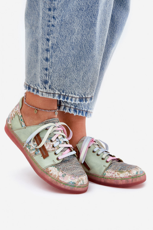 Pelle scarpe Femminile Deveciejka 06791-09 verde chiaro Pelle scarpe Femminile Deveciejka 06791-09 verde chiaro