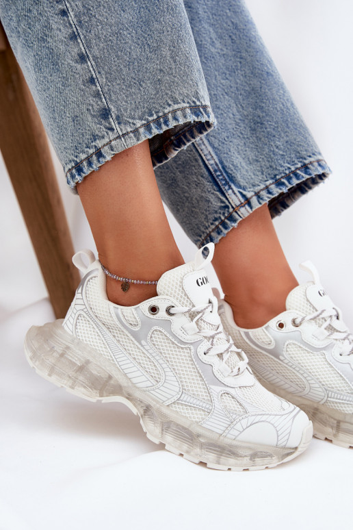 Pelle Scarpe modello sneakers Femminile GOE RR2N4083 beige Pelle Scarpe modello sneakers Femminile GOE RR2N4083 beige