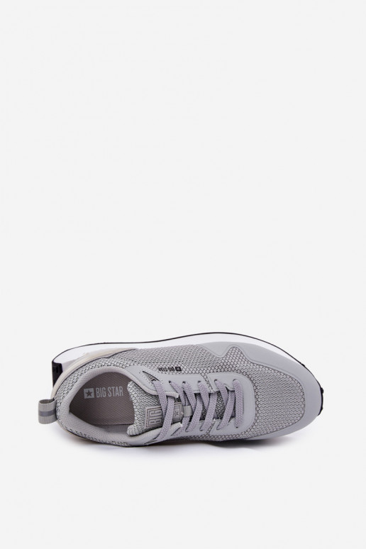 Scarpe modello sneakers Deveschio con una piattaforma Big Star RR174358 Hi-Poly System colore grigio Scarpe modello sneakers Deveschio con una piattaforma Big Star RR174358 Hi-Poly System colore grigio
