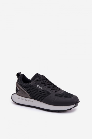 Scarpe modello sneakers Deveschio con una piattaforma Big Star RR174361 Hi-Poly System colore nero